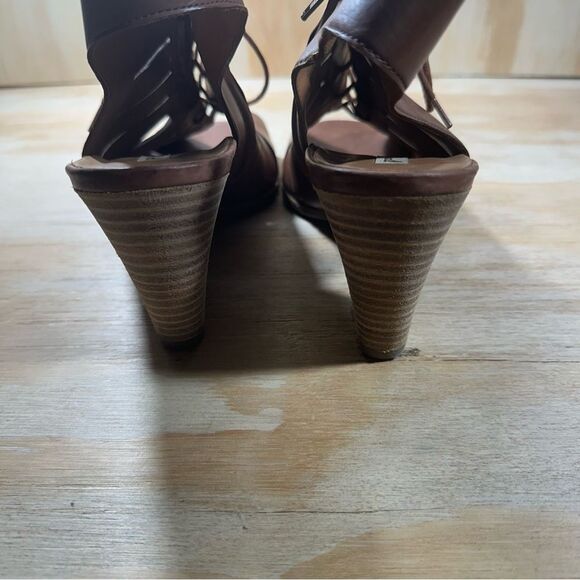 Paul Green Cosmo Lace Up Leather Bootie Sandals Women’s Size 8.5 - Picture 6 of 8